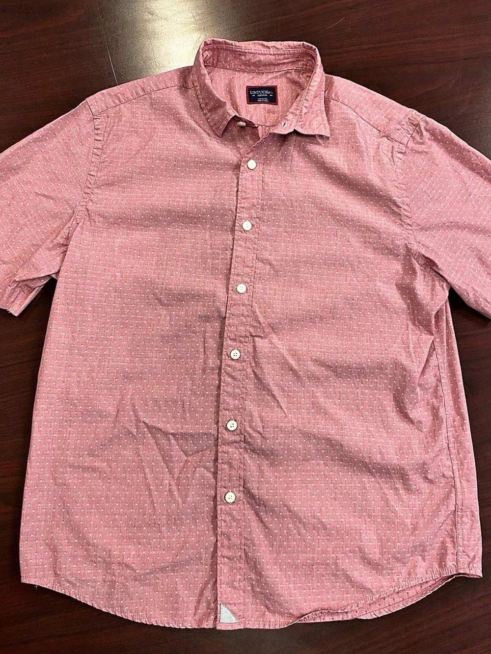 UNTUCKit Varoza Cotton Geometric Button Down Size Medium